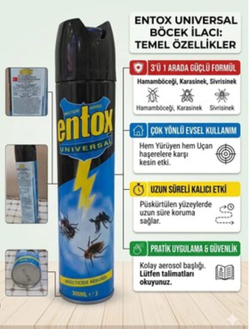 ENTOX BÖCEK SİNEK İLACI 300 ML